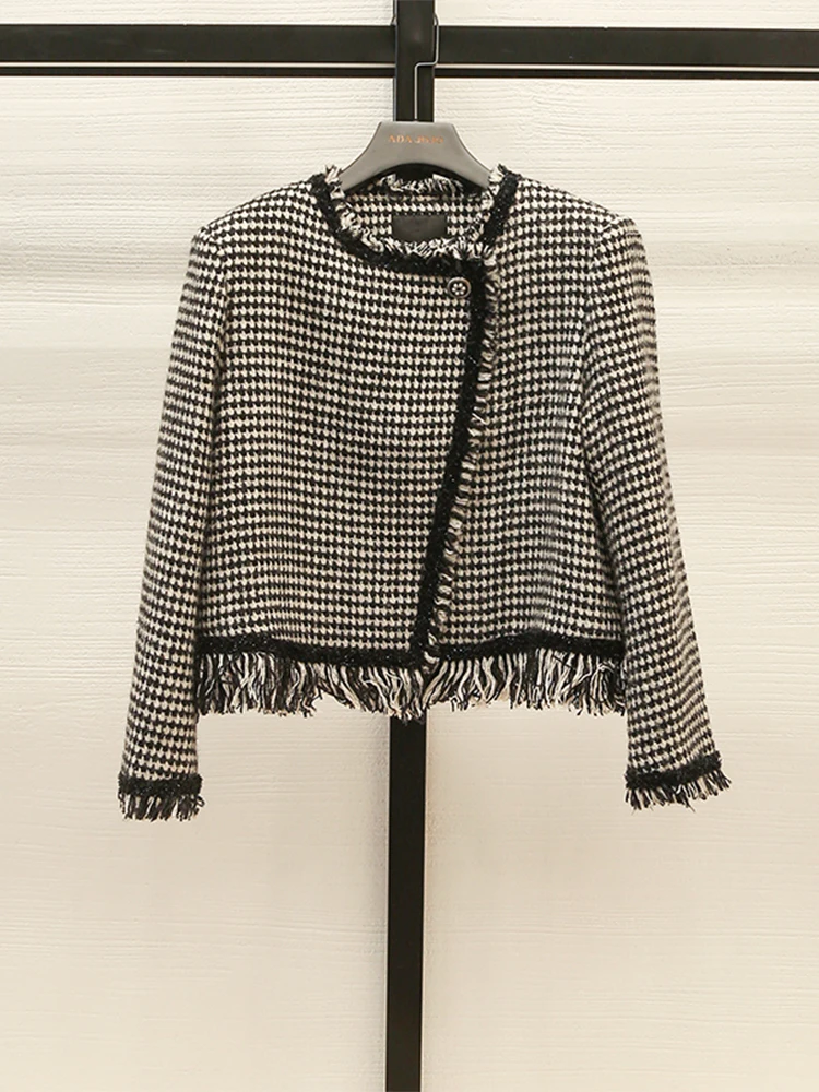 

High-End European Sle Women's Knit Cardigan Coat with Tassel Single Button Color Blo 2024 New Arrival Loose Fit Long Sve