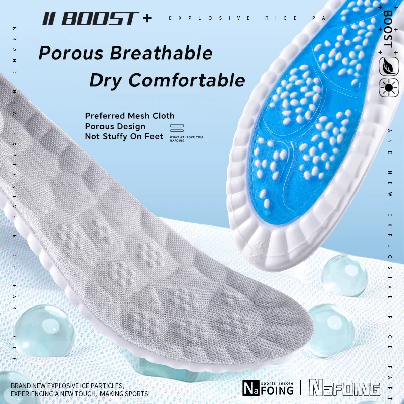 2 pares de plantillas deportivas Premium para zapatos, suaves, transpirables, amortiguación absorbente de golpes para hombres óptimos, almohadillas para el cuidado de los pies para hombres y mujeres