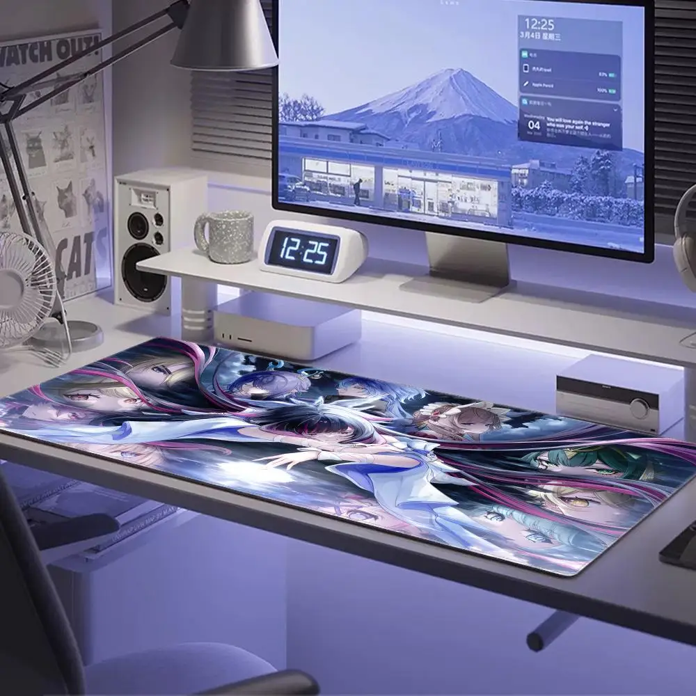 HD Columbina Genshin Impact Mouse Pad Large Desk Mat Keyboard Ergonomic Office Rubber Game PC Non-slip Mousepad Home Accessories