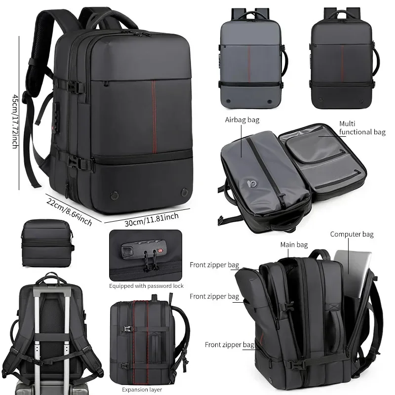 sac-a-dos-multifonctionnel-pour-voyages-d'affaires-de-courte-duree-avec-compression-sous-vide-extensible-grande-capacite-et-separation-sec-humide