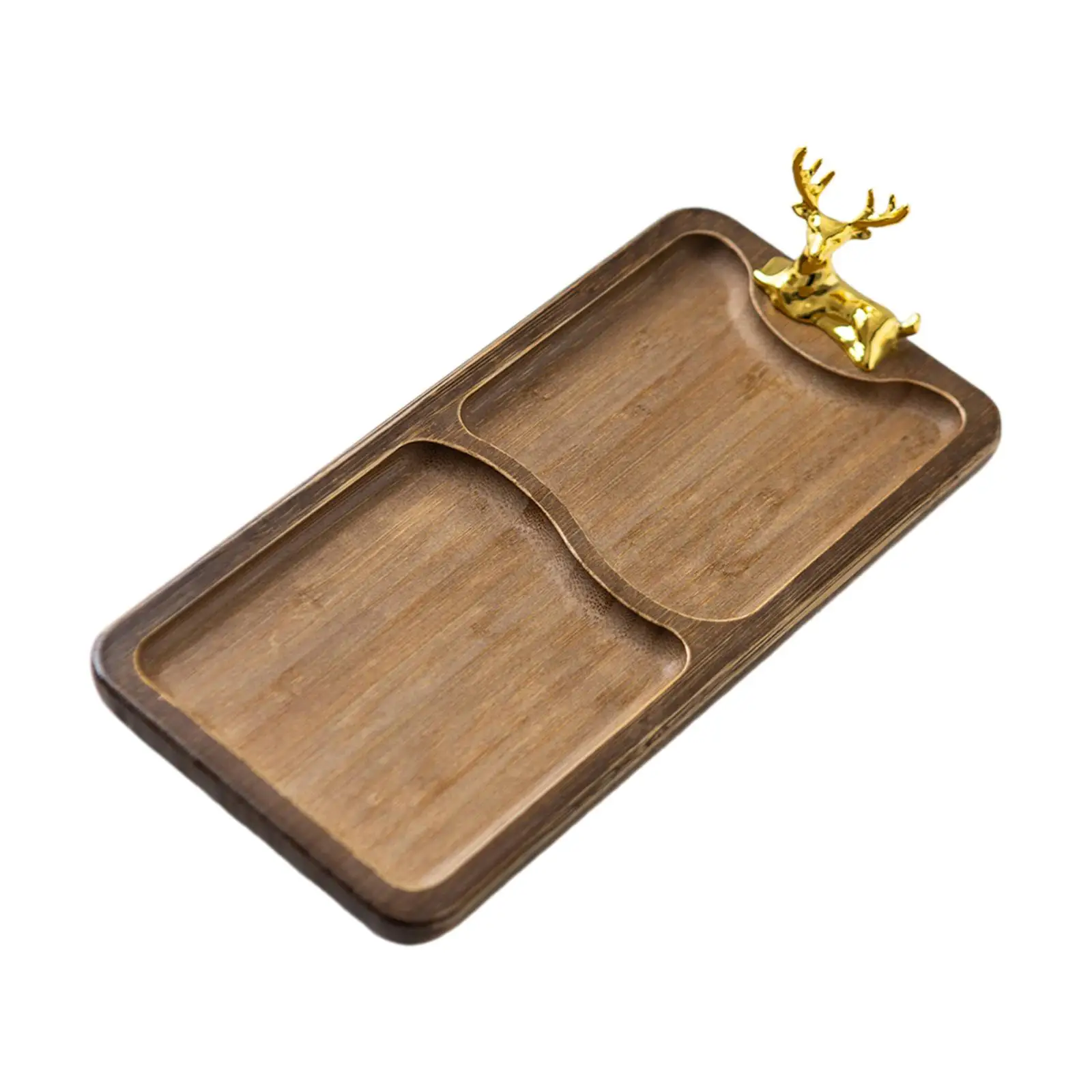 Bamboo Serving Tray Food Tray Breakfast Tea Tray Dinner Snacks Serving Platter Food Platter for Coffee Table Parties Ottoman