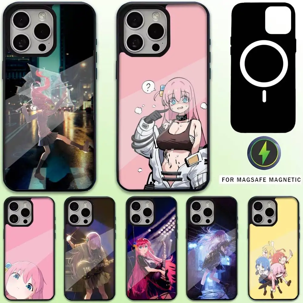 

Bocchi The Rock Kessoku Band Phone Case For iPhone17,16,15,14,13,12,11 Plus,Pro Max Magnetic For Magsafe Wireless Charging