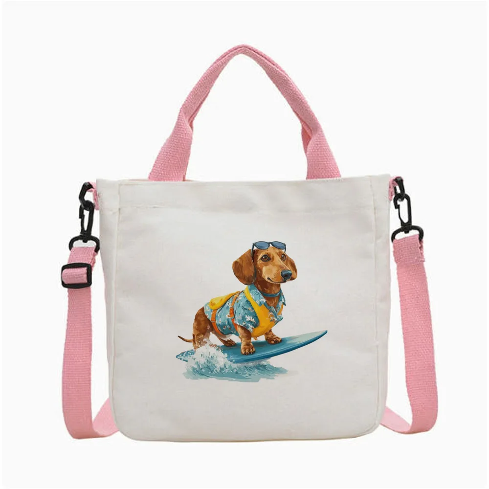 Dachshund tote bag foldable sac cabas canvas  y2k shopper femme