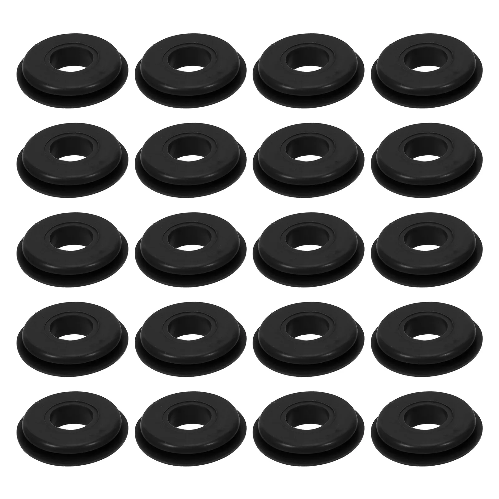 

20pcs Black Rubber Washer Grommet Kit For Semi Truck Seals Air Brake Hose Connectors Trailer Brake Seals Elastic Grommets