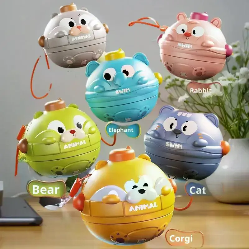 ของเล่นหมุนได้รูปสัตว์การ์ตูนหลากสี ฝึกการประสานงานระหว่างมือและตา ของเล่นพลาสติกสำหรับเด็กเล่นและกิจกรรมครอบครัว