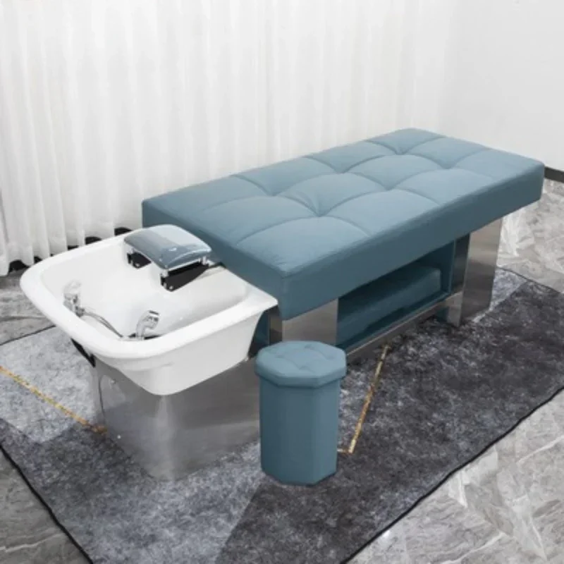 

Saloon Washing Hair Basin and Chair Salon Style Hairdresser Professional Beauty Spa Water Circulation Hair Salon Furniture