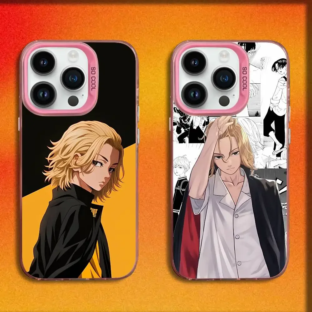 

Tokyo Sano Revengers Manjiro Phone Case For iPhone 17,16,15,14,13,12,11,Pro,Max,Plus,E,SE4,Air,Mini Pink IMD Box