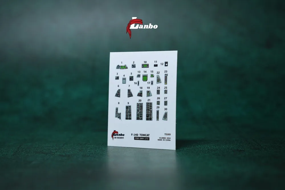

Lanbo Модель 72103 F-14D Кокпит TOMCAT с 3D-печатью ДЛЯ GWH 1/72
