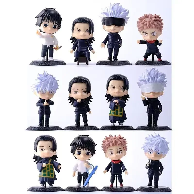 10Pcs/Set 12Pcs/Set Cartoon Anime Jujutsu Kaisen Figure Gojo Satoru PVC Collect Model Ornaments Kids Toys Gift