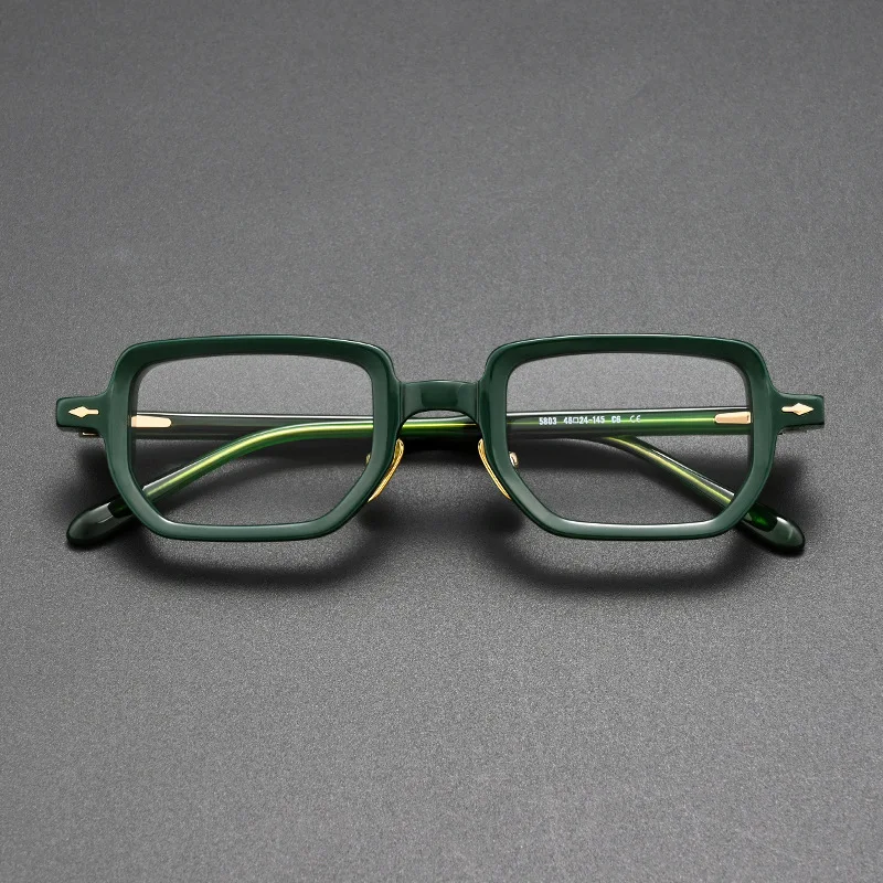 SZTZX Luxury Retro Thick Frame Prescription Glasses Anti Blue Light Acetate Geometric Myopia Eyewear Progressive Reading Glasses