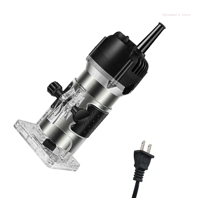 Trimmer portatile per router legno resistente con set punte Router multifunzione per lavorazione del legno Taglio in