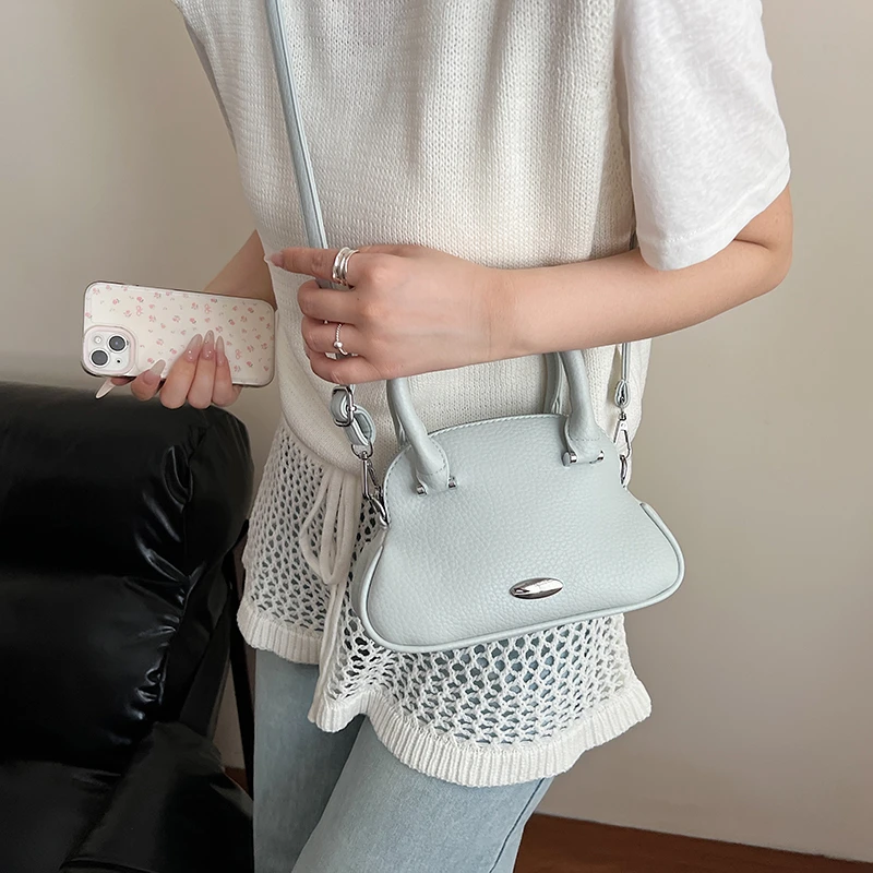 جديد بسيط متعدد الاستخدامات المرأة بولي Leather جلد واحد الكتف حقيبة كروسبودي العصرية موضة التنقل تخزين شل أكياس