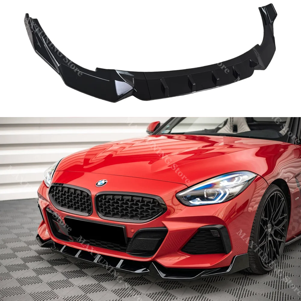 For BMW Z4 G29 M40i sDrive25i 30i M-Pack 2019-2026 Maxton Style Front Splitter Lip Bumper Diffuser Spoiler Guard Body Kit Tuning