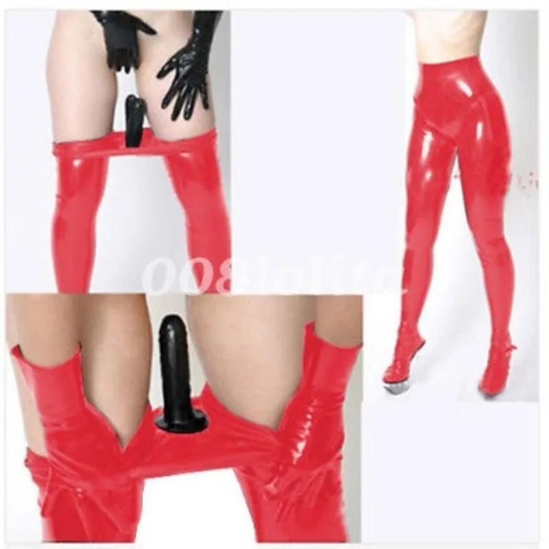 100% Latex Rubber Gummi Bodysuit Catsuit Ganzanzug trousers  Fashionable pants