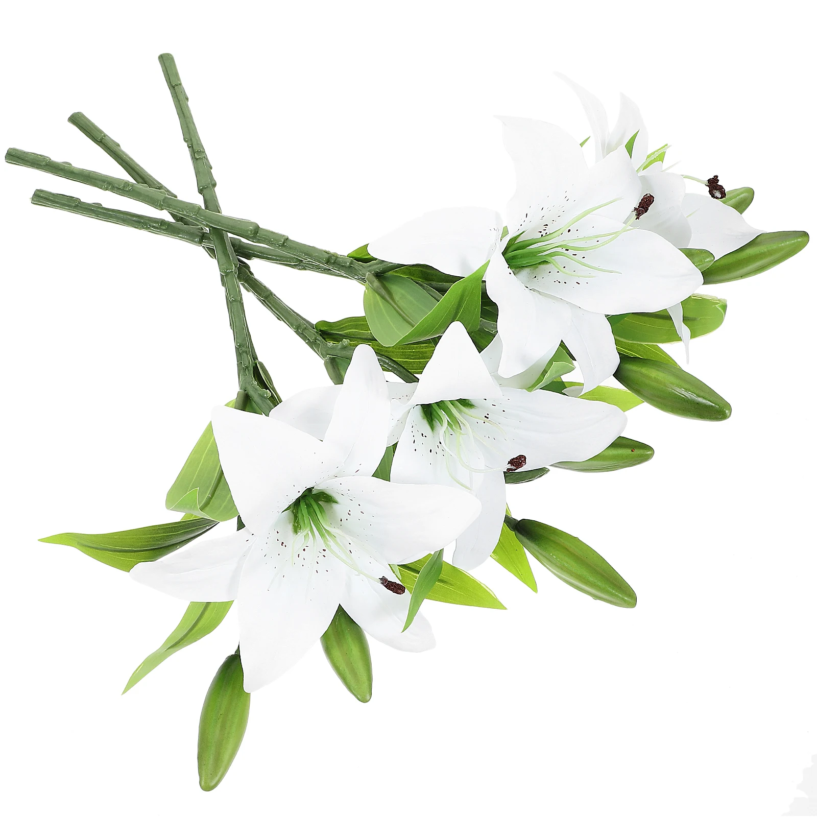 

4 Pcs Decorate Artificial Lily Mother Centerpiece Pvc Lifelike Flower Fake Lilys