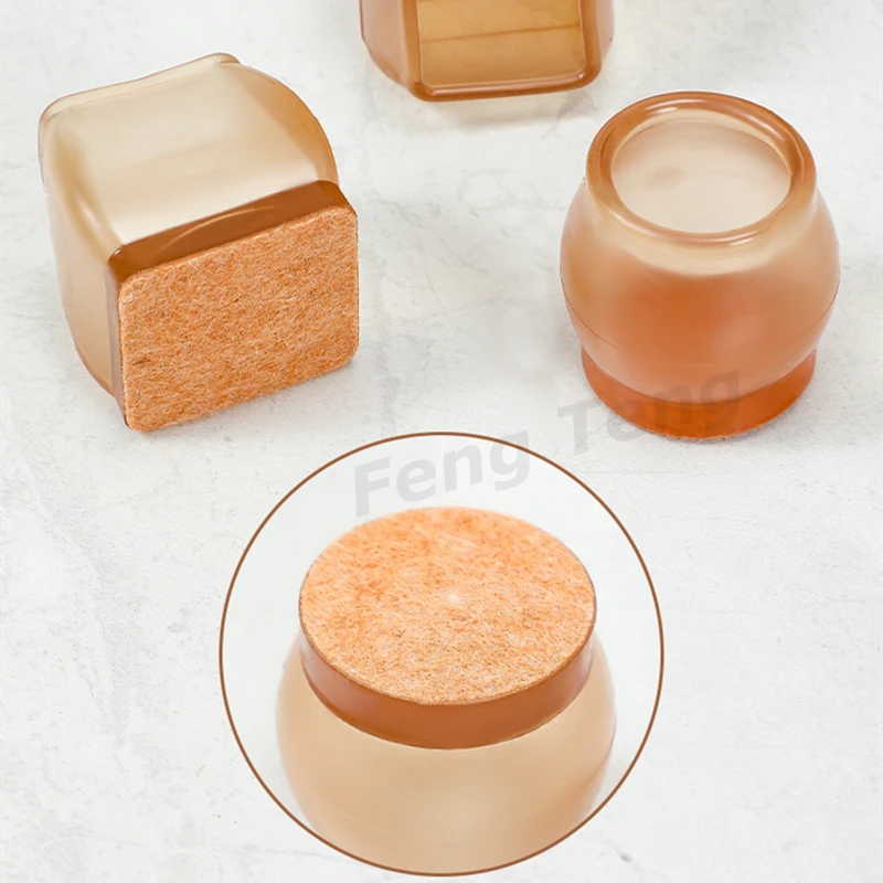 4pcs multiple sizes Non-Slip chair cover sofa legs silicone pads for feet floor protector Furniture fittings galette de chaise