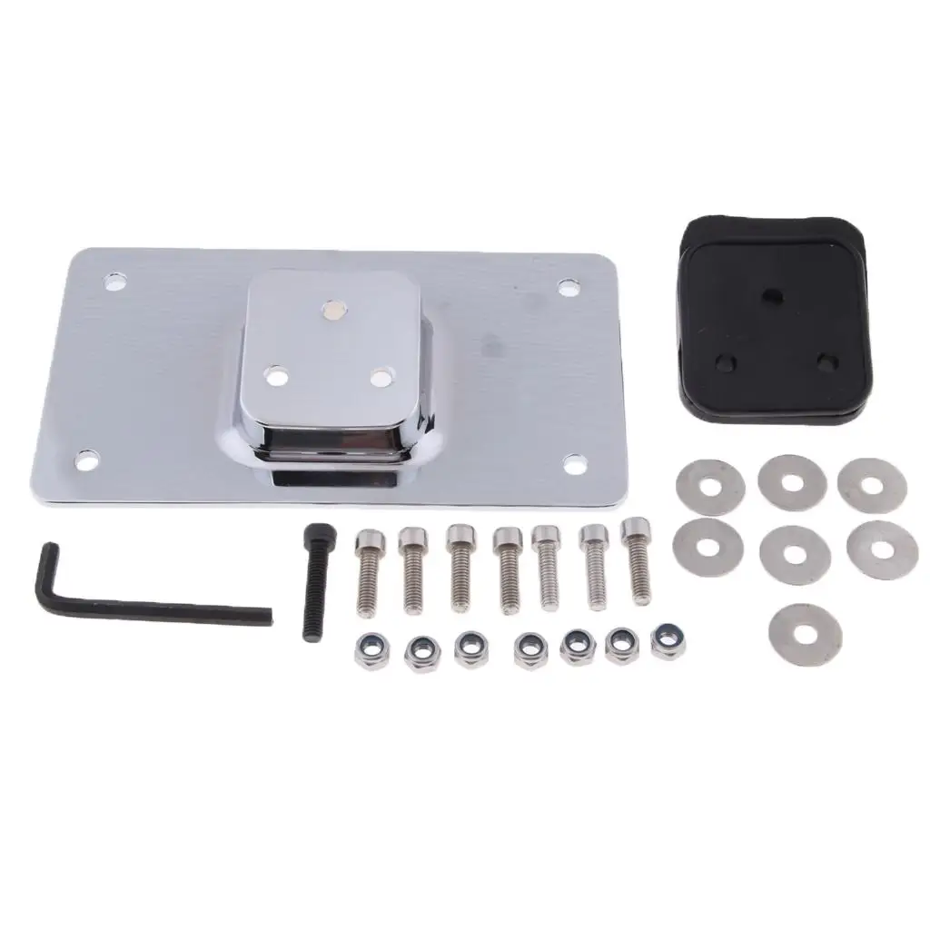 

3 Holes Laydown Tilt License Plate Frame Mount for Harley Softail 1984-2017
