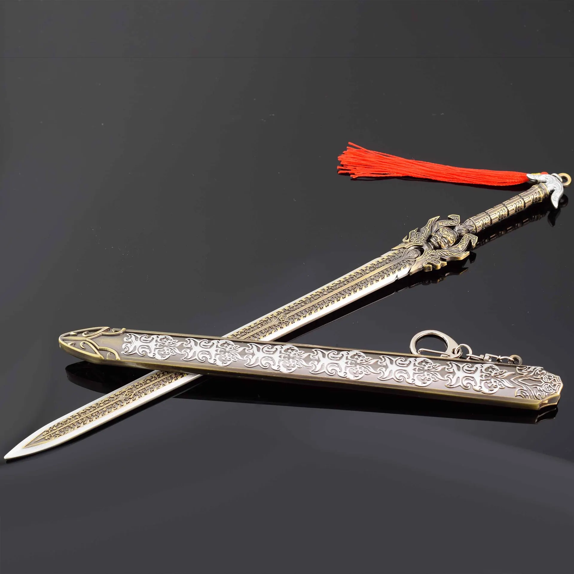 Espada de sabiduría china de Li Jinglong, 29cm, periféricos de Anime, modo de arma de aleación, arma de juguete, Samurai, Cosplay, juguetes, regalos, colecciona