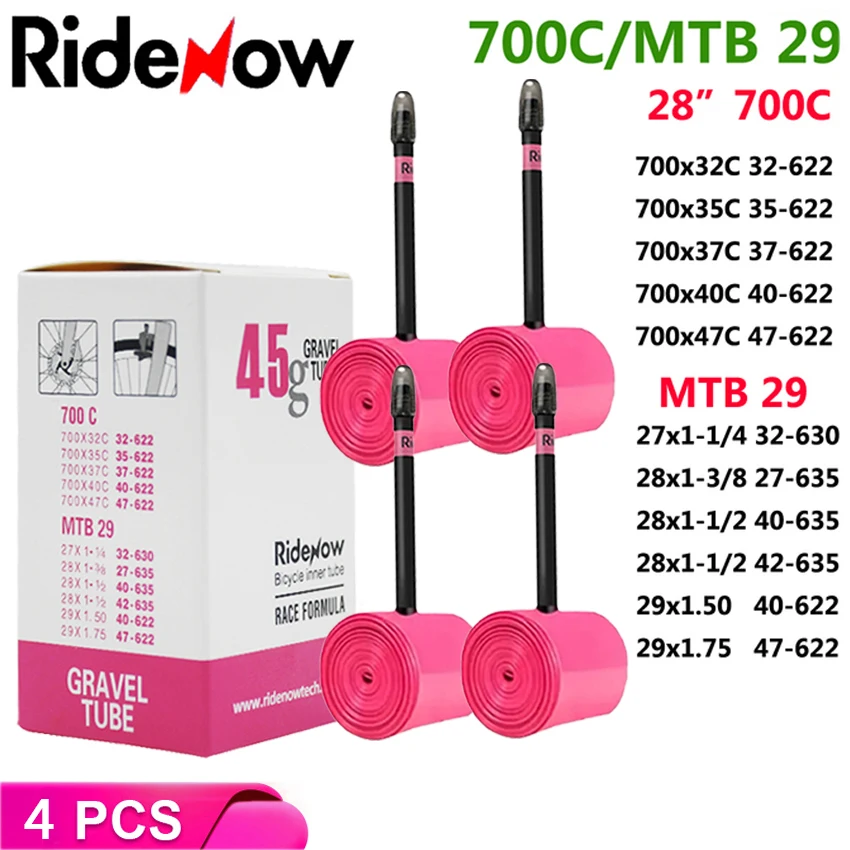 Ridenow 700C Ultraleichter Fahrradreifen 700x18 23 25 28 32 35 37 40 47C Rennradreifen MTB Fahrradkamera 29x1.5 1.75 1.9 Pneu Aro