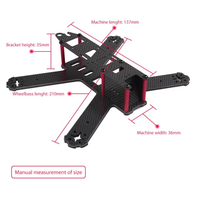 210 210mm DIY Mini Drone FPV Cross Racing Carbon Fiber Frame 4mm arms RD210 QAV210 Quadcopter with Motor protection seat