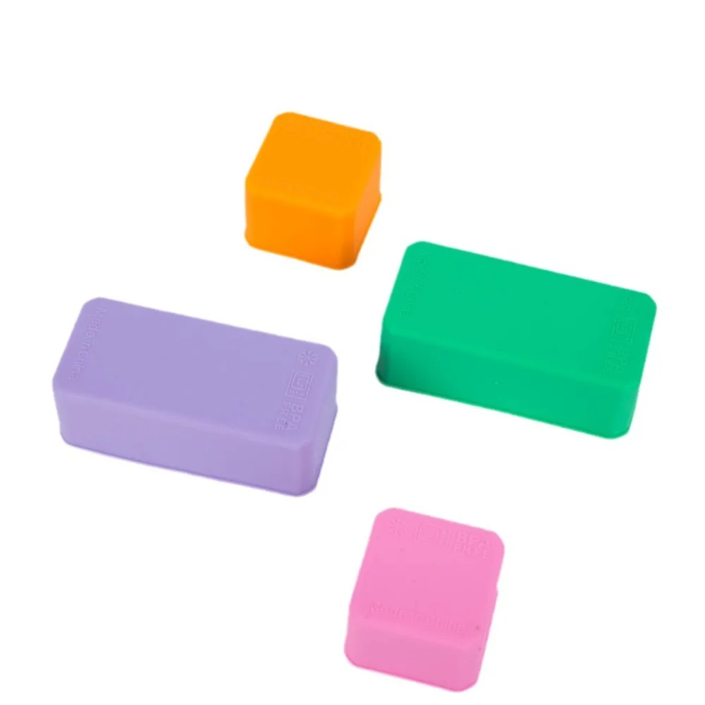 

1/3pcs Practical Silicone Food Distribution Box Red/Pink/Purple/Green/Orange/Blue 2/4 Inch Sauce Cups Lunch Box Containers Kid