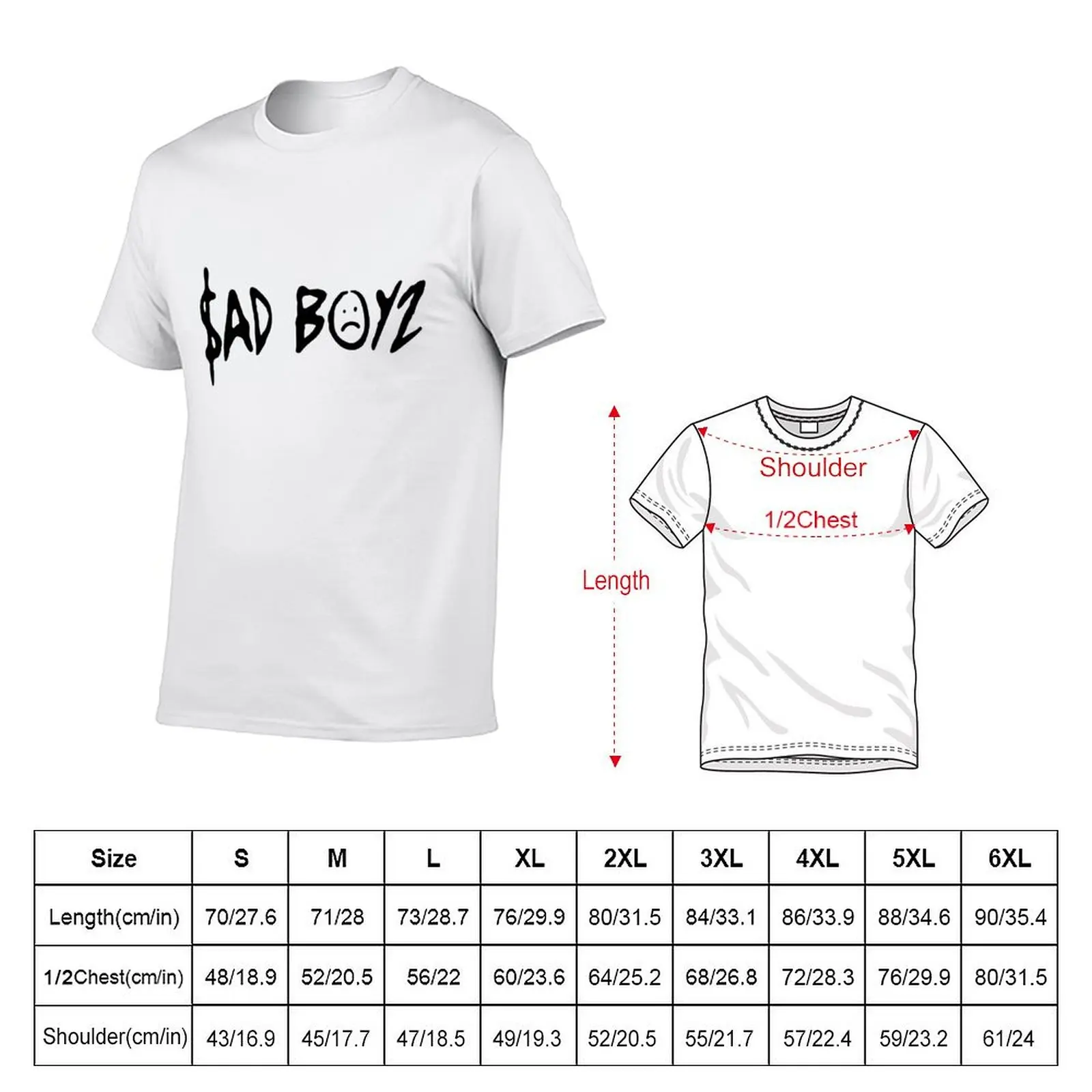 junior h merch sad boyz T-Shirt oversized t shirt summer top heavyweight t shirts for men