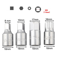 1Set Gearbox Screw Wrench Metal For M16 H17 S10 Oil Sump Drain Socket Wrench 3/8 Drive For Car Repairing Tools