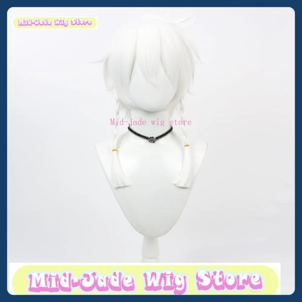 Mid-jade peruca loja identidade v profeta branco profeta cosplay peruca halloween cosplay restaura anime personagem trajes e adereços