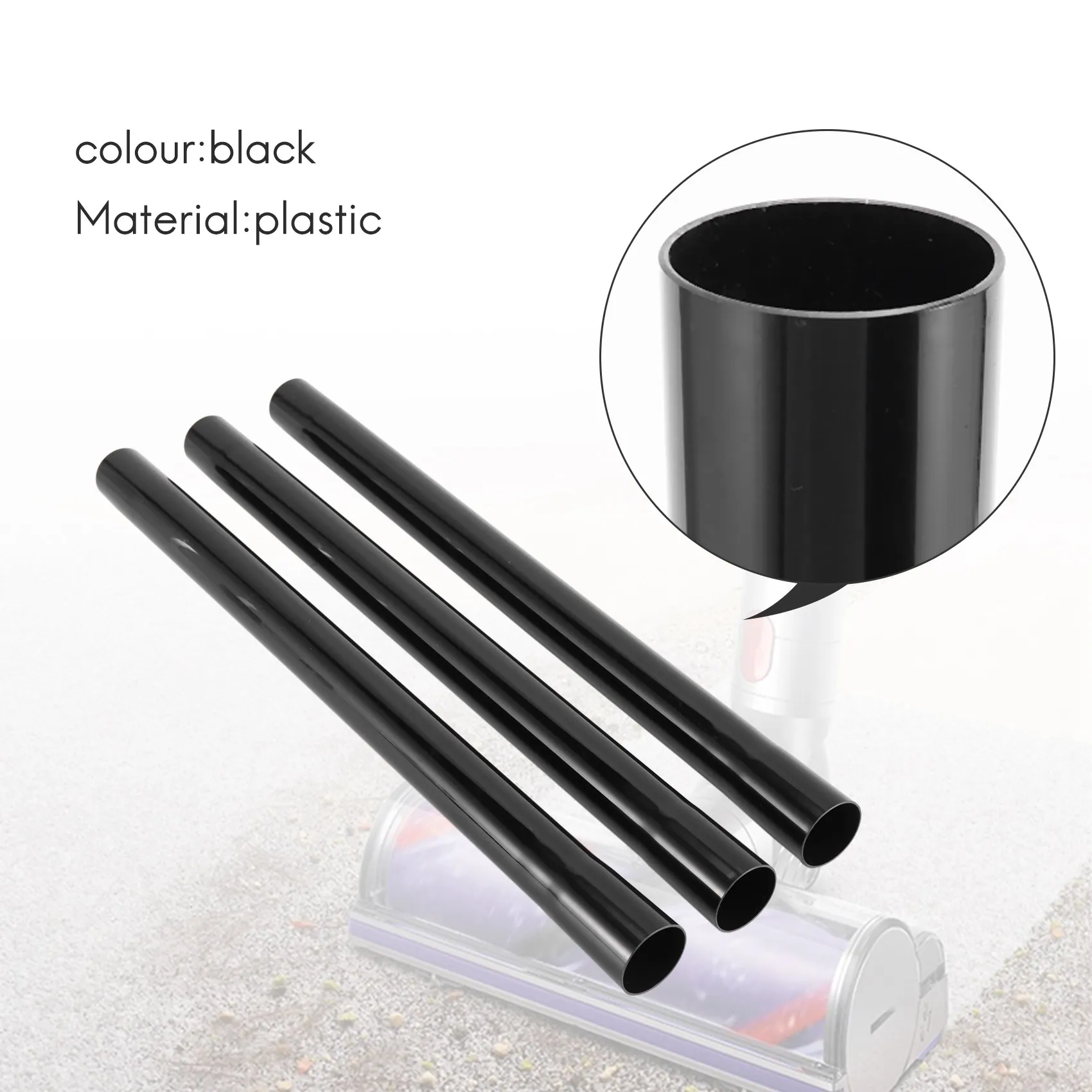 3Pcs Vacuum Cleaner Extension , Vacuum Cleaner Accessories, 32mm Inner Diameter Vacuum Hose Plastic Wand Pipe