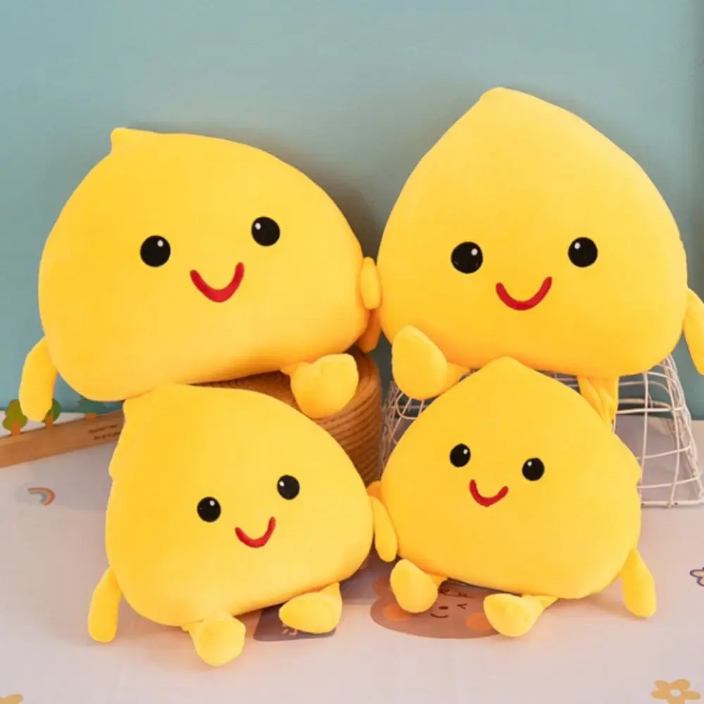 Smile Face Little Spark Man Plush Toys Little Flame Stuffed Cartoon Stuffed Doll Lovely Yellow Little Spark Plush Pillow