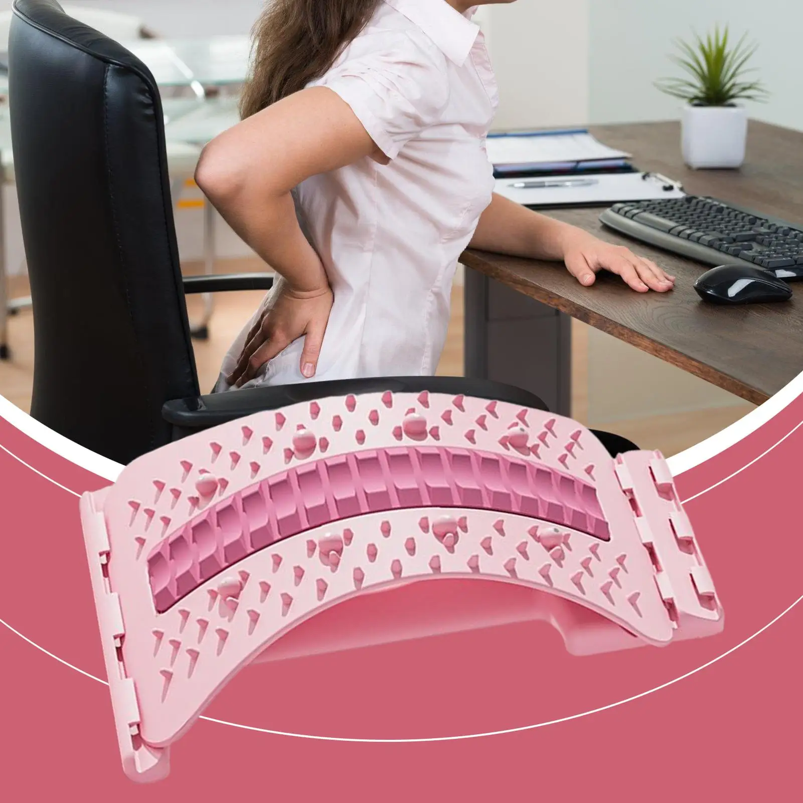 조절 가능한 요추 지지대 자석이 있는 등 스트레칭 기구 근육 운동 자세 교정 통증 완화