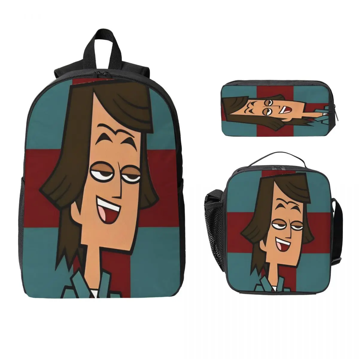 3Pcs Totals Dramas merch Backpack Set for Boy Girl Pen Bags Bookbag Sets with Lunch Box For School Students Daypack
