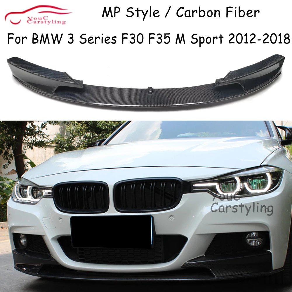 F30 Mp Style Carbon Fiber Front Lip Bumper Lip for BMW 3 Series F30 M Sport Edition 320i 328i 330i 335i 2012-2018