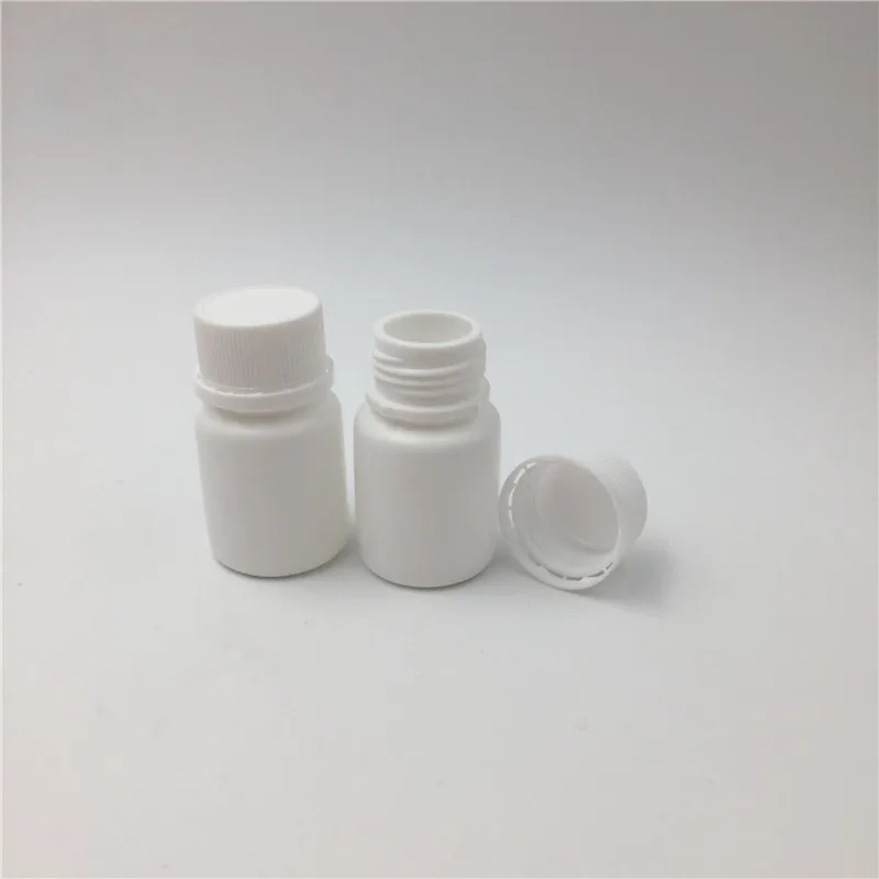 50pcs 20ml 20cc 20g HDPE Solid White Empty Plastic Containers Plastic Medicine Pill Bottles with Tamper Proof Cap