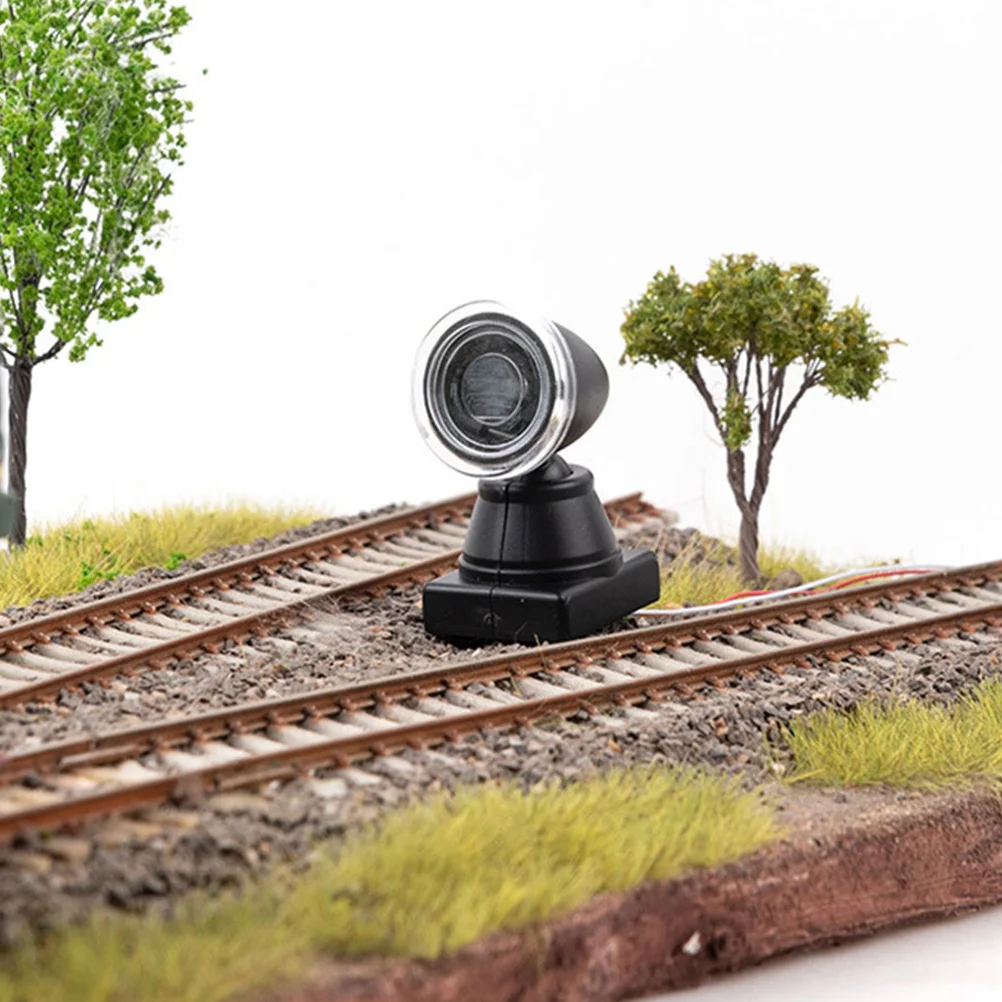 4 peças modelo de semáforo em miniatura holofote mesa de areia trem layout sinal luminoso