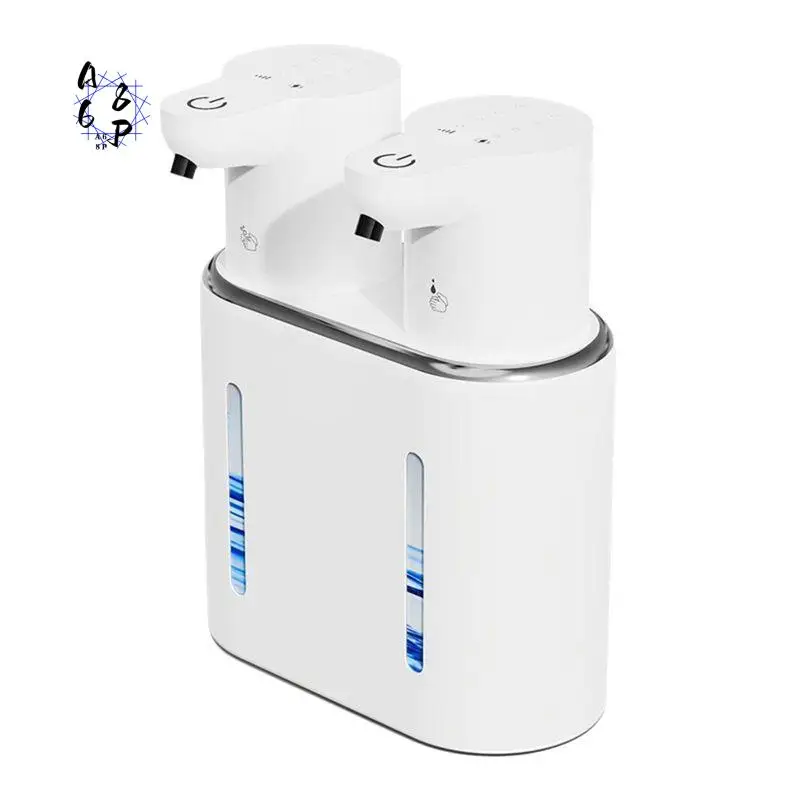 

A68P-New P16 Large Capacity Automatic Induction Soap Dispenser Foam Machine Double Head Wall Mounted Hand Sanitizer