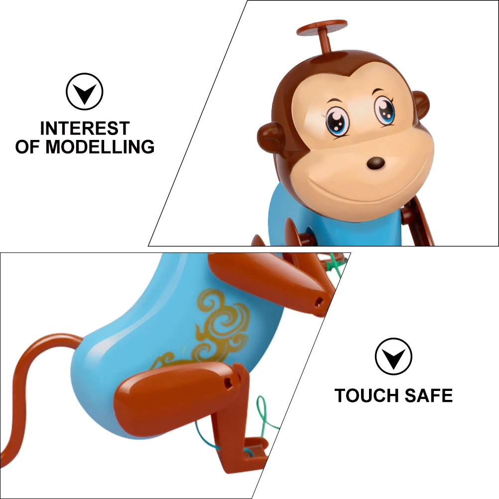 

Climbing Rope Monkey Toys Cartoon Plaything Montessori Elasticity Plastic Pulling Children Baby behind Kids