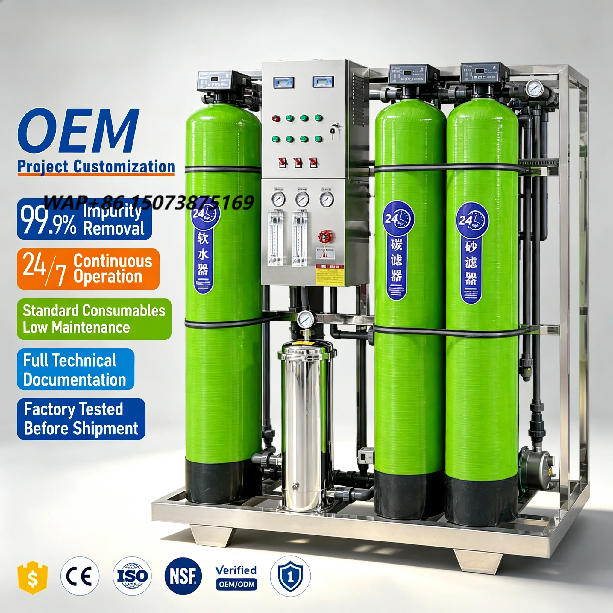Portable Seawater Desalination Reverse Osmosis Ro Plant Sea Water Desalination Machine Purification System
