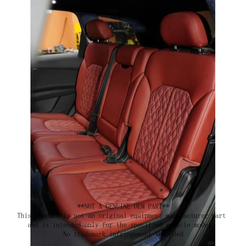 Performance Electric Car for Audi Red Leather Quilted Pattern Stylish Seats
