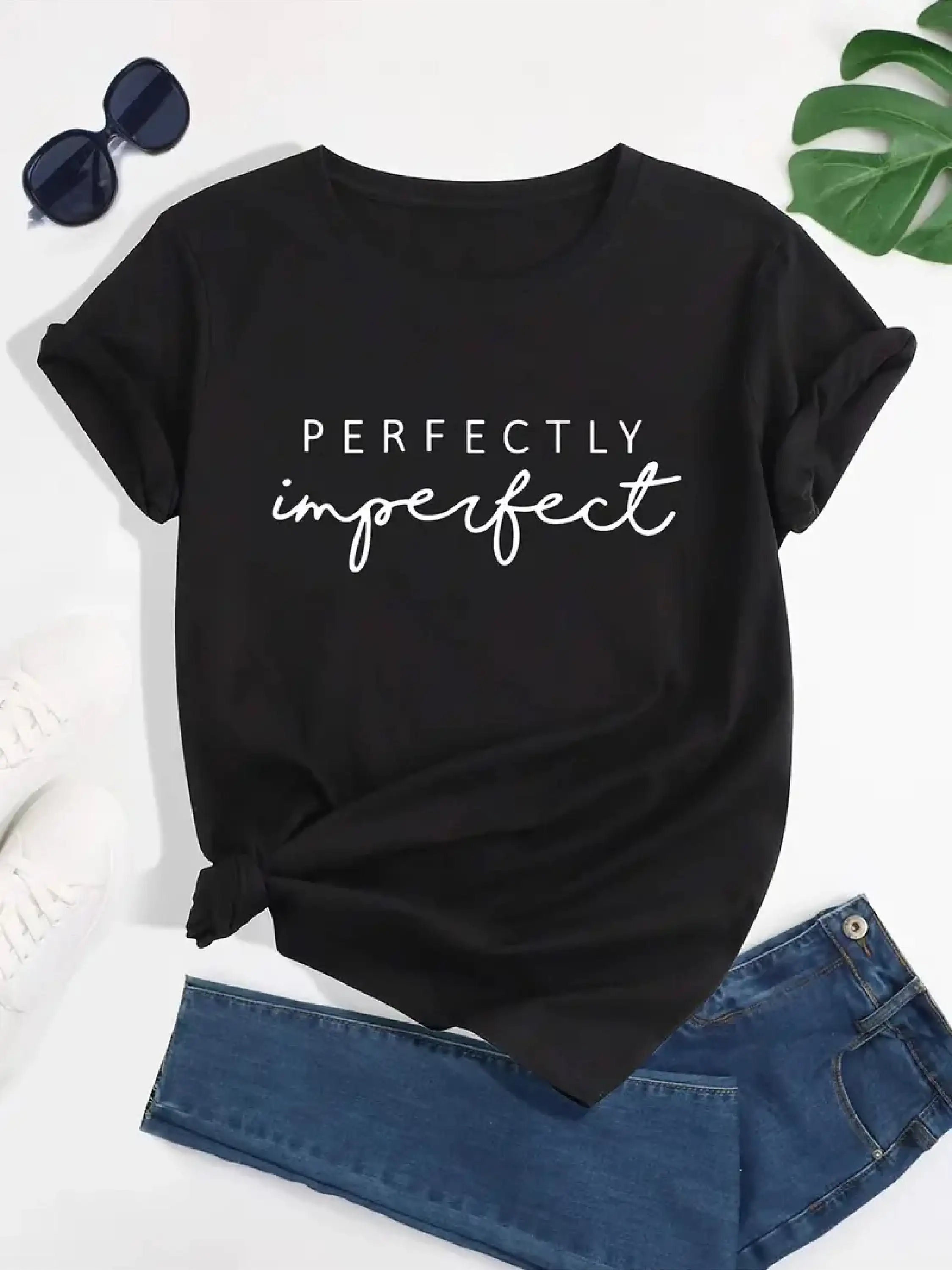 

Perfectly Imperfect T Shirt Motivational Inspirational Christian Religious Clothing Faith For Woman
