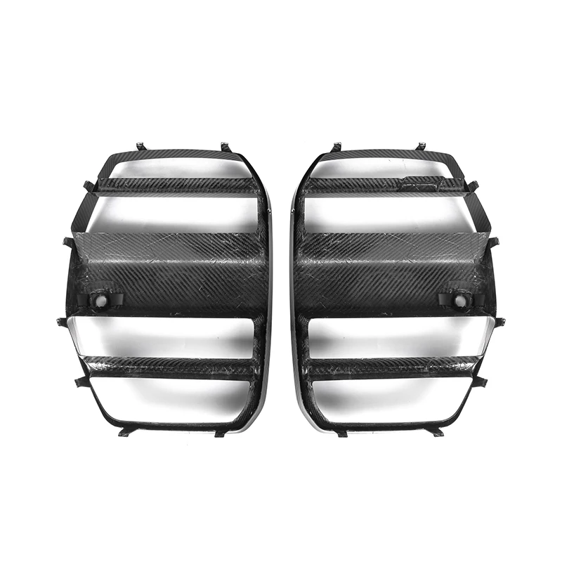 1 pair 100% Dry Carbon Fiber Front Center Grill ST style For BMW G80 M3 G82 G83 M4 2020+  Bumper grille