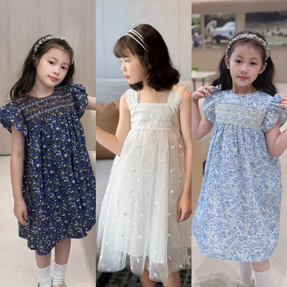 

Одежда для маленьких девочек, платье с французским вишнёвым принтом, модное и милое летнее платье для девочек, платье принцессы