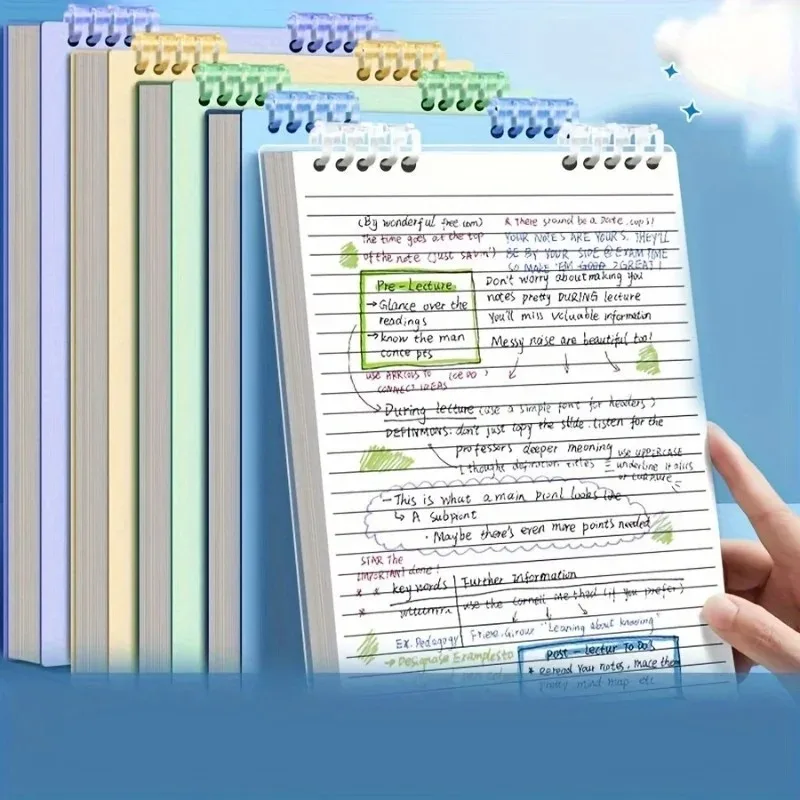 10pcs/1pc Spiral Notebook, Premium College Book with Perforated Paper, Thick Lined, for Note-Taking And Study Organization