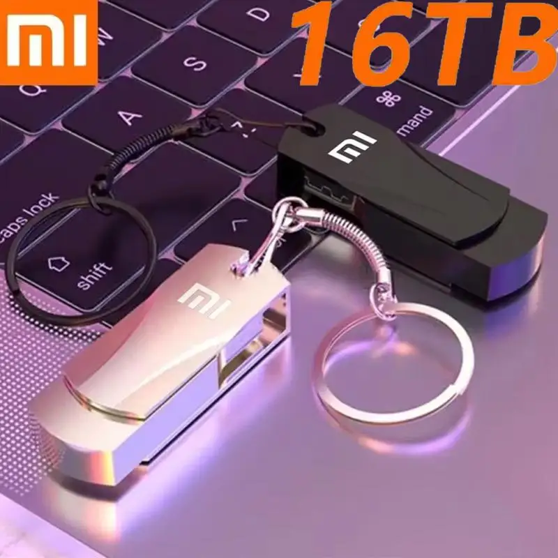 Xiaomi MIJIA 16TB Metallo U Disco USB 3.0 Trasferimento di file ad alta velocità Pen Drive impermeabile 2TB 1TB Memoria portatile Chiavetta USB