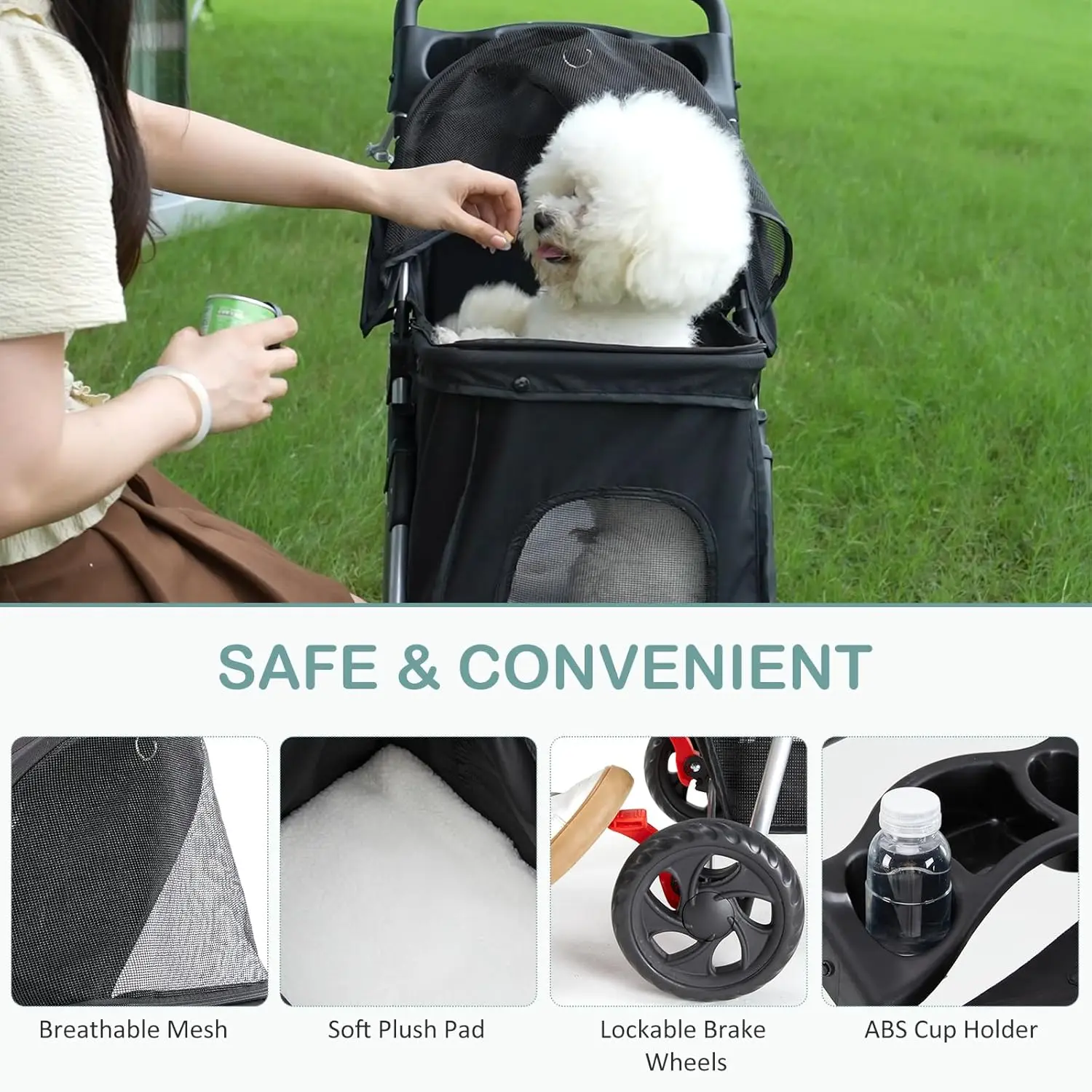 Dogs and Cats | Foldable, Lightweight, and Durable | Ideal for Small to Medium Pets | Includes Stor