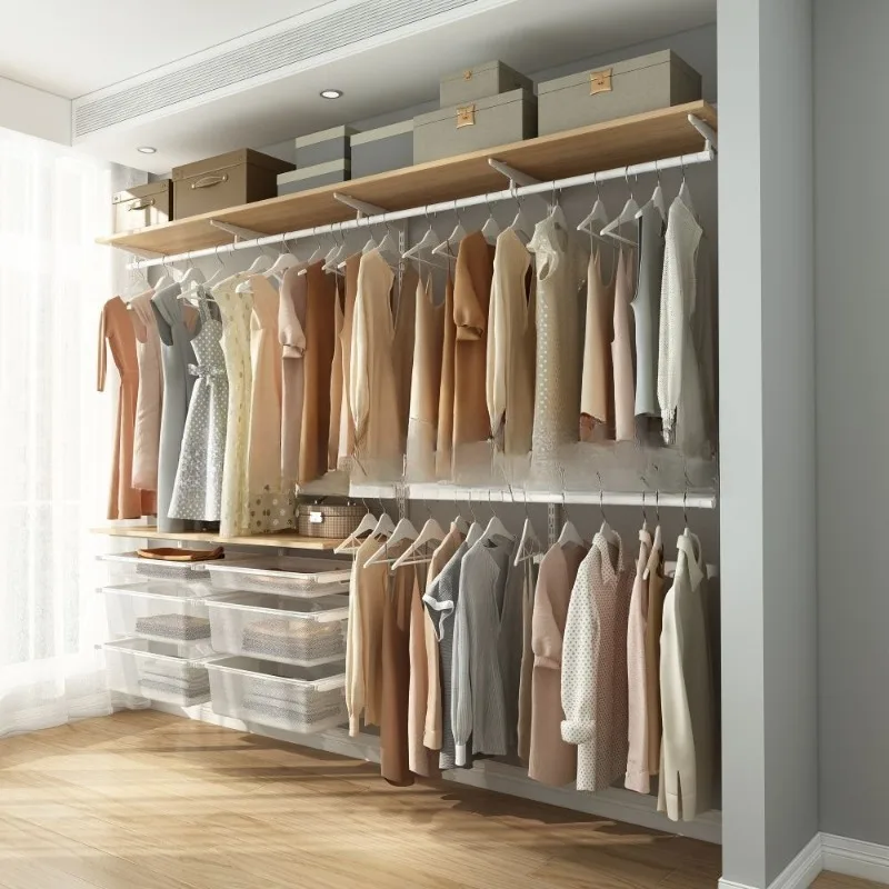 Walk-in closet, eco-friendly wall-mounted metal wardrobe
