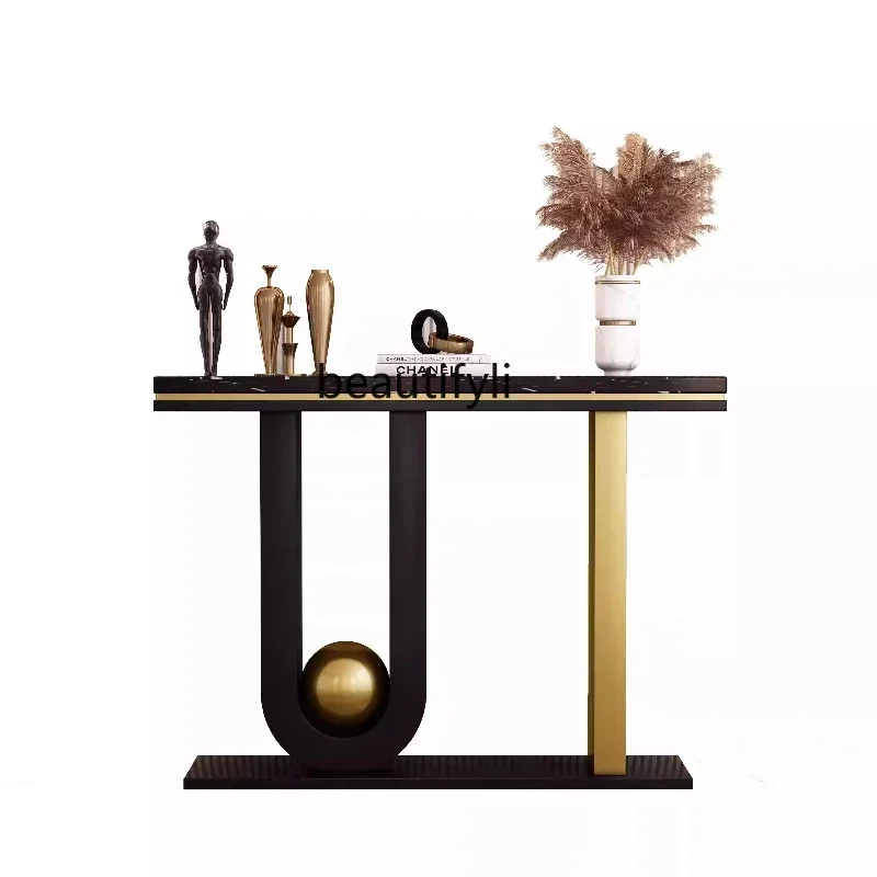 NQ52 Great discounts New Chinese Corridor Aisle Entrance Table  Marble Entrance Table Designer Creative Entrance Hall End View P