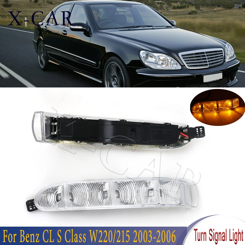 X-CAR Rearview Mirror Indicator Light LED lights Lamp Source Turn Signal Lamp For Mercedes-Benz CL S Class W220 W215 2003-2006