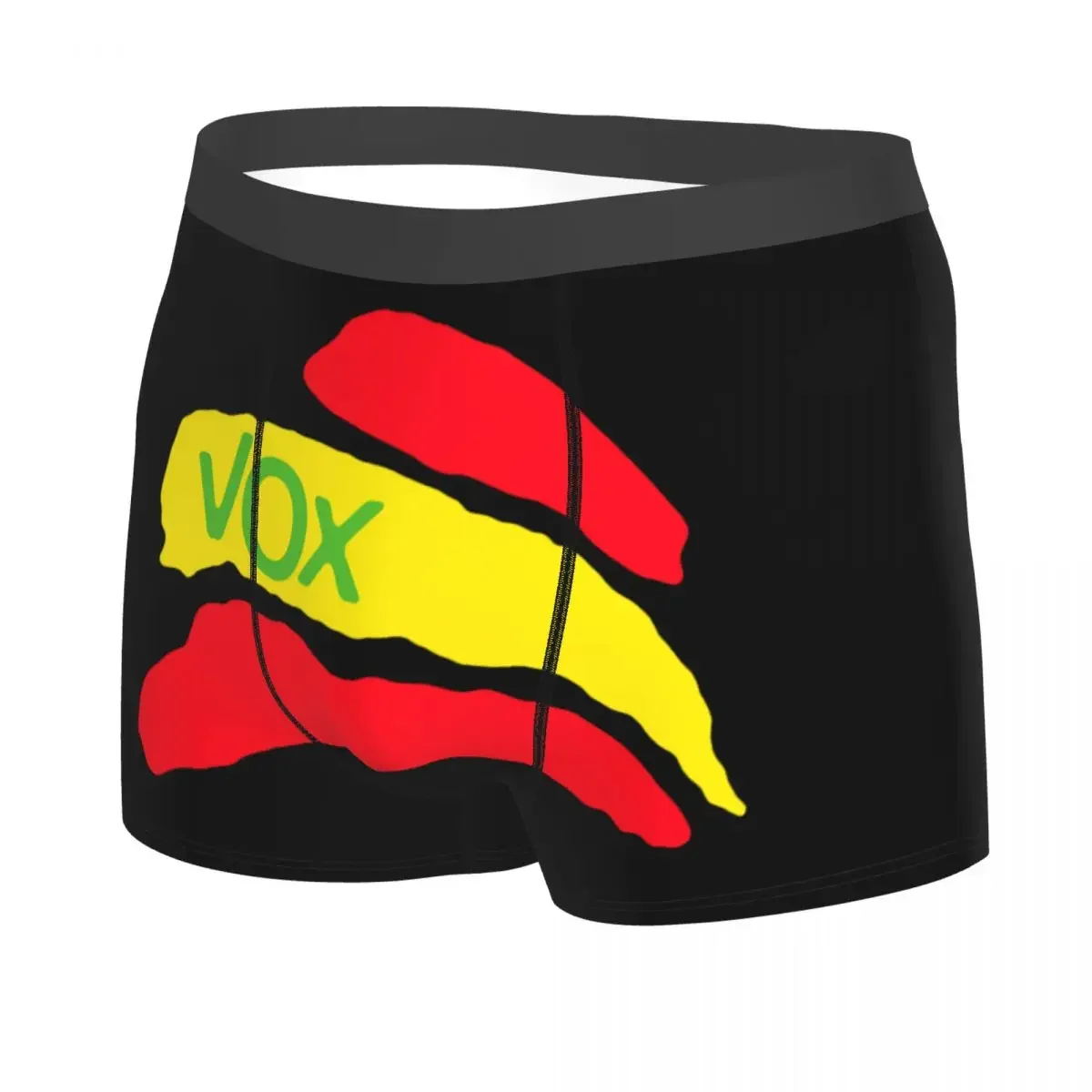 Custom Vox Spanish Flag Underwear Men Breathbale Spain Political Party Boxer Briefs Shorts Panties Soft Underpants For Male