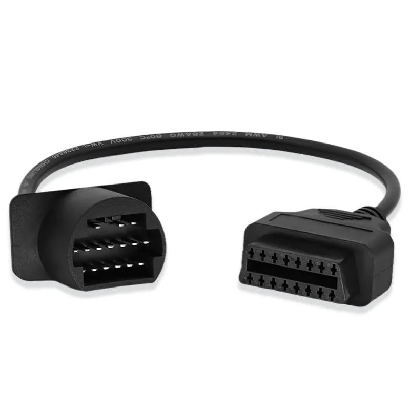 17Pin To 16Pin OBD1 To OBD2 Diagnostic Adapter Cable For Mazda Car Fault Detection Wiring